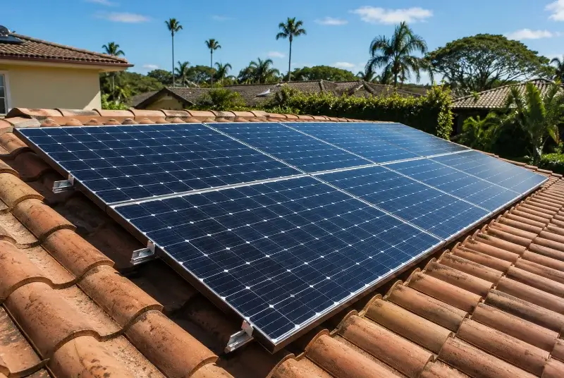 Installation de panneaux solaires au Rove